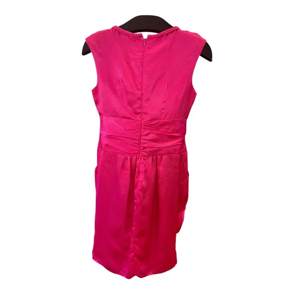 Vince Camuto women's Sleeveless Pleated Dress with Pockets, Hot Pink - Picture 2 of 7